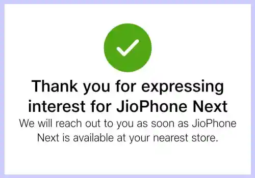 Jio phone Next Online Booking