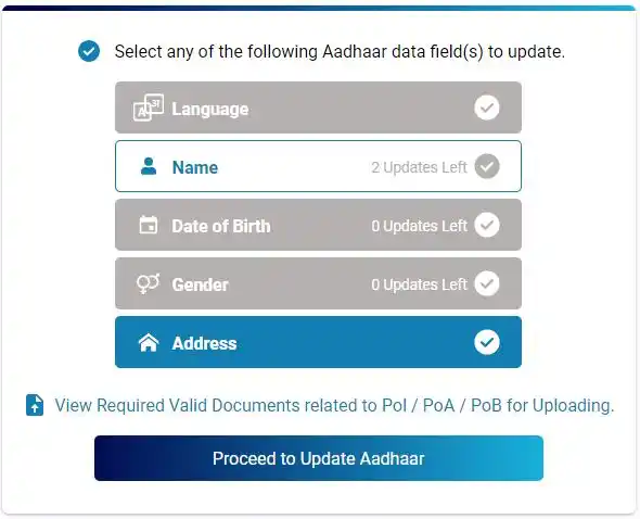 Update Aadhaar Online